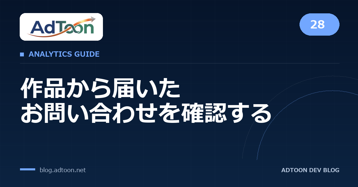 28 作品から届いたお問い合わせを確認する